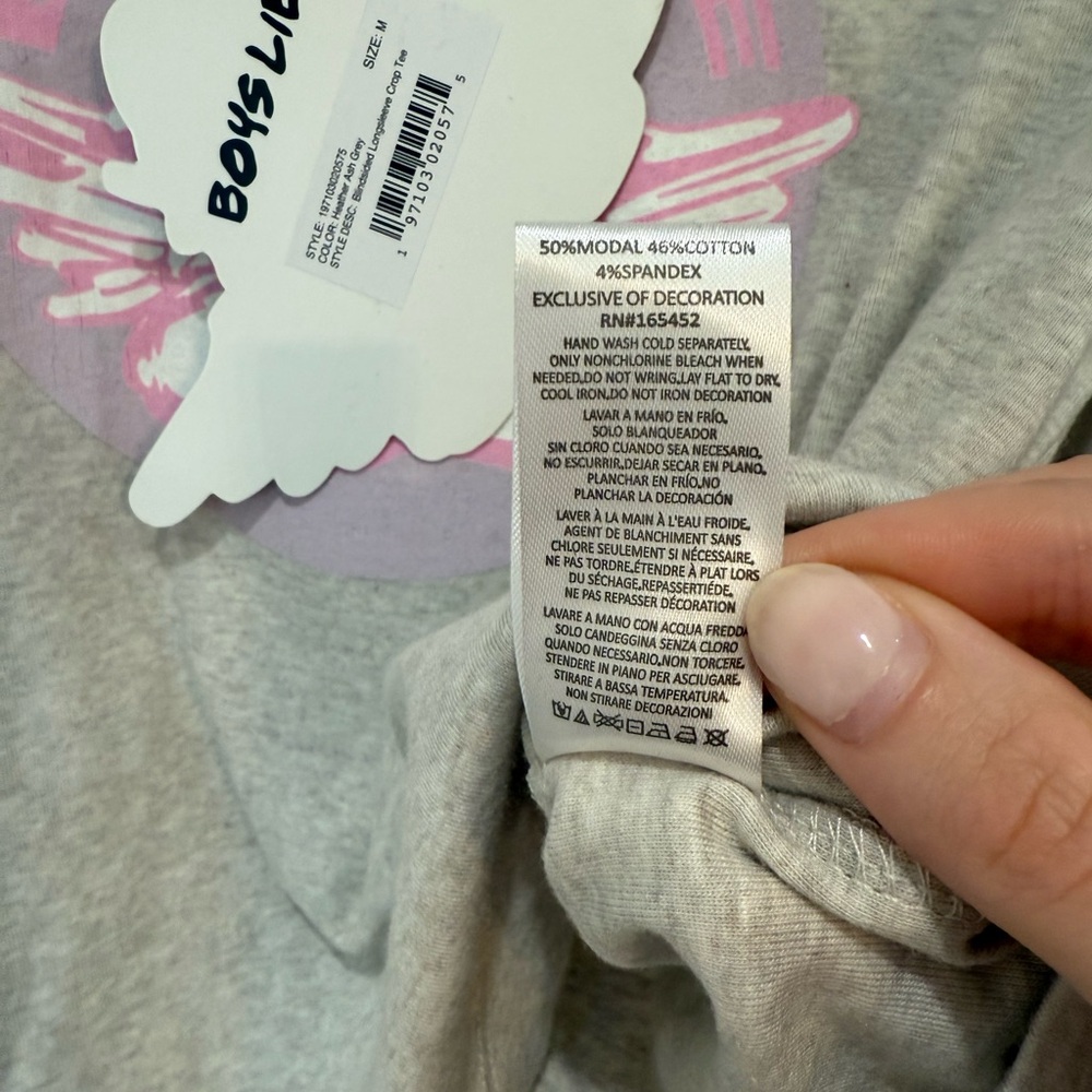 NWT Boys Lie Blindsided Fair Play Cropped Shirt | Size M - Picture 7 of 8